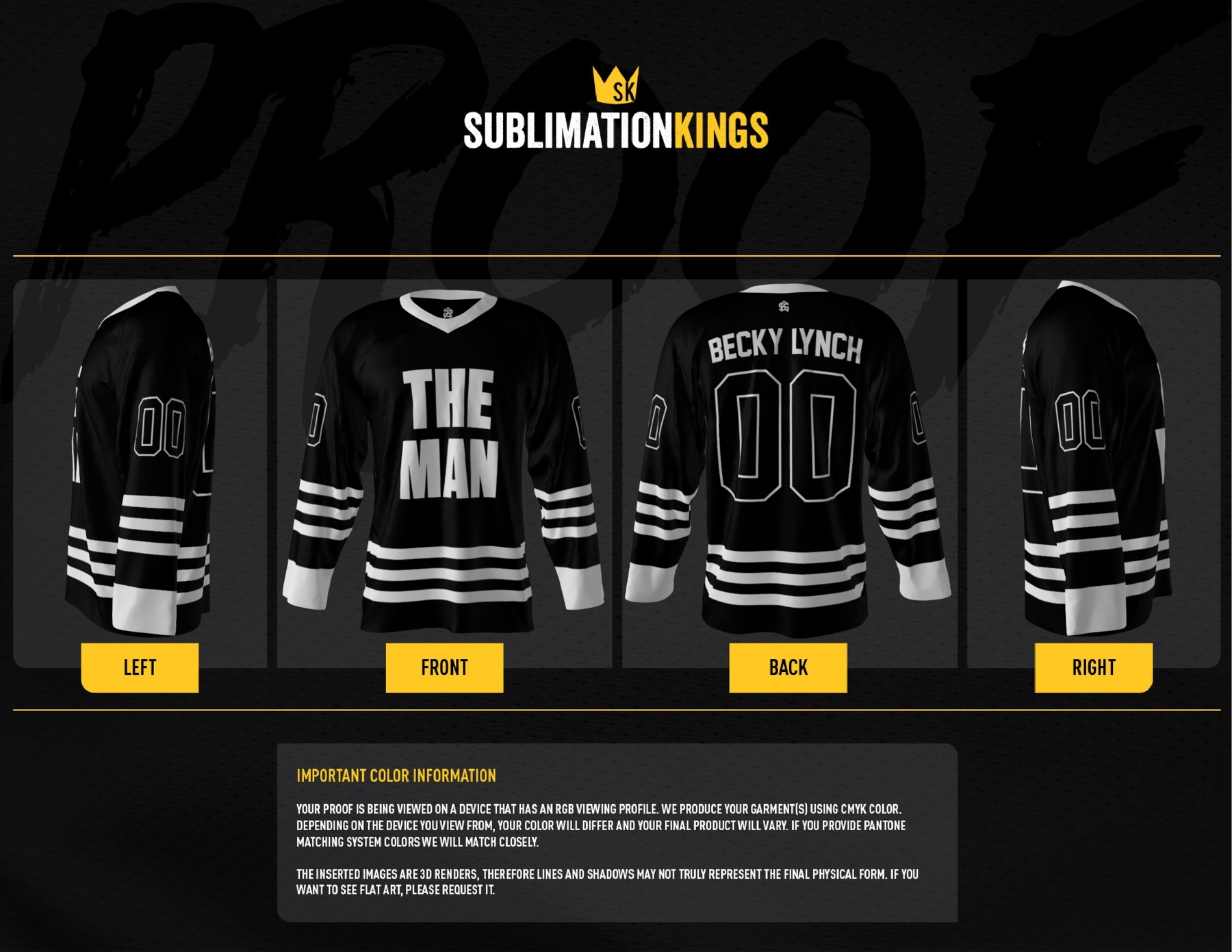 Custom Hockey Jersey Builder Sublimation Kings