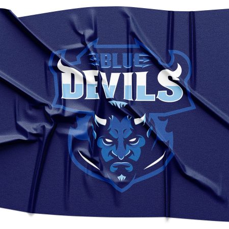 Blue Devils Navy Logo Rendering on Fabric