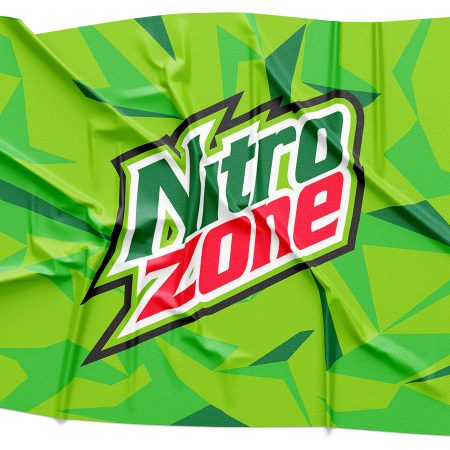 Nitro Zone Logo Rendering on Fabric