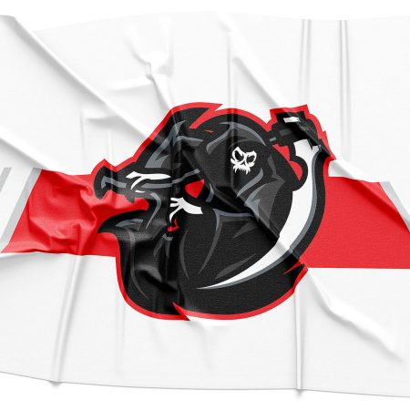 Reapers White Logo Rendering on Fabric