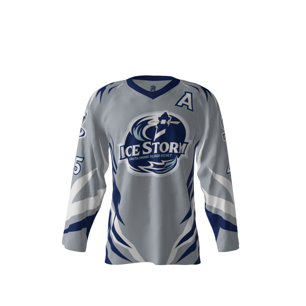 Ice Storm Gray Hockey Jersey