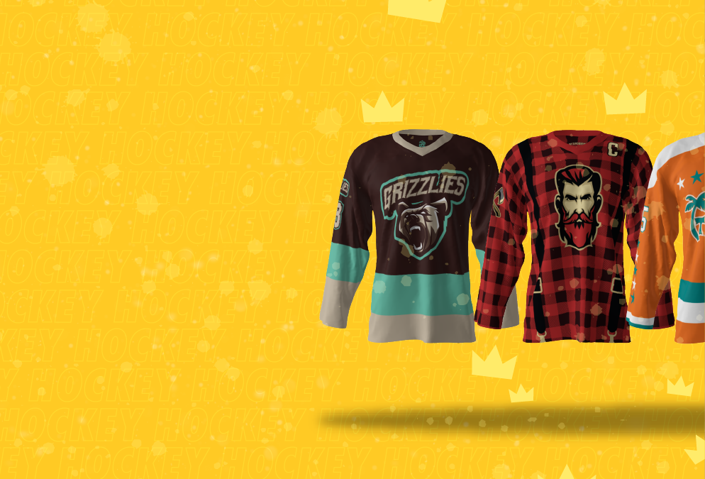 Choose from many styles of hockey jerseys