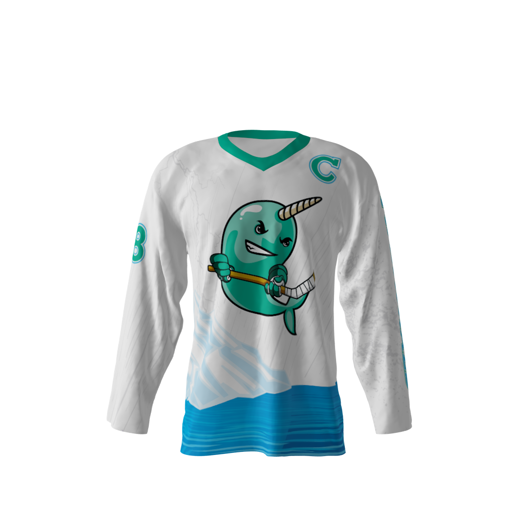 Stubblefield Narwhals White Alt Hockey Jersey
