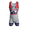 Burns/Pine Bluffs Gray Wrestling Singlet