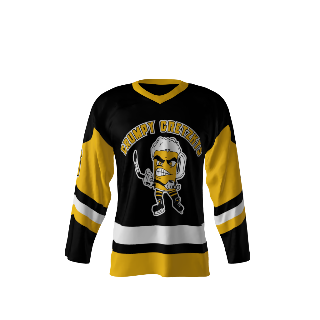 Grumpy Gretzkys Black Hockey Jersey
