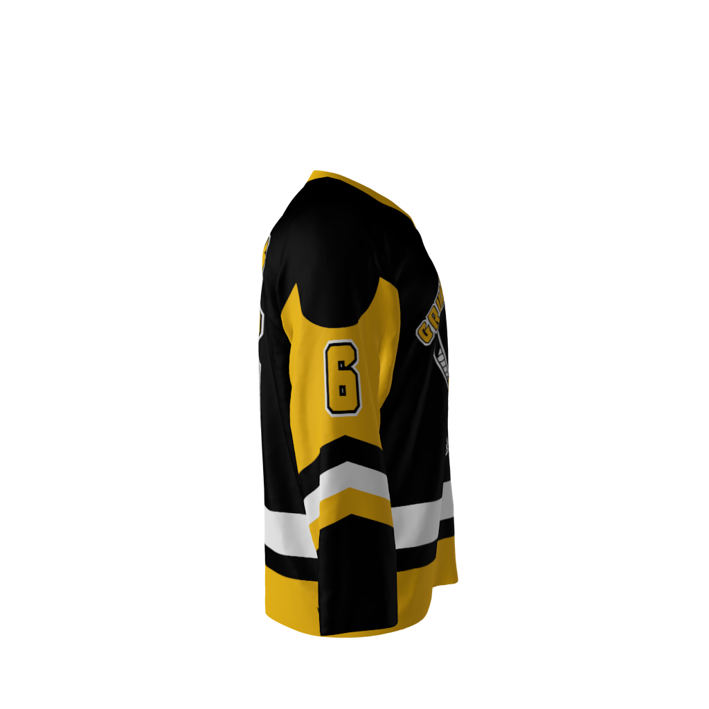 Grumpy Gretzkys Black Hockey Jersey - Image 4