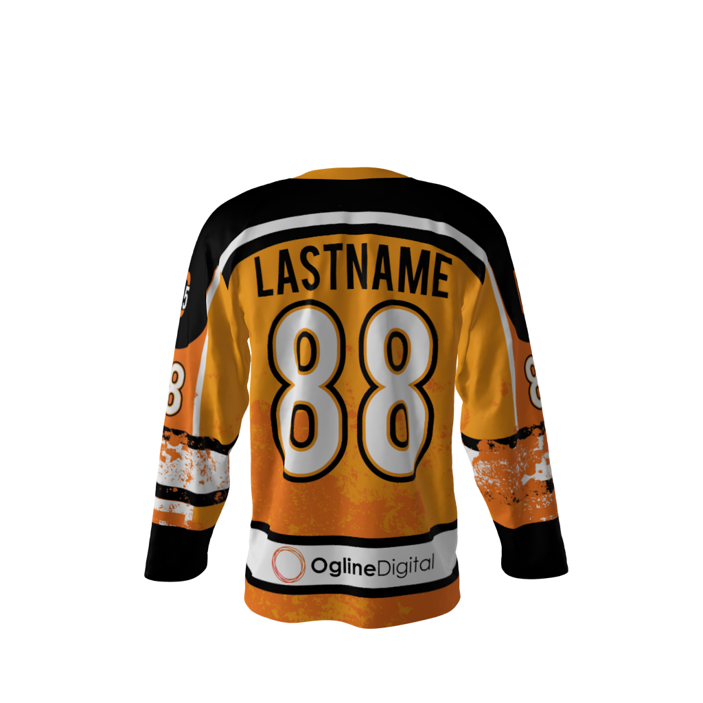 Ogline District 5 Orange Hockey Jersey - Image 3