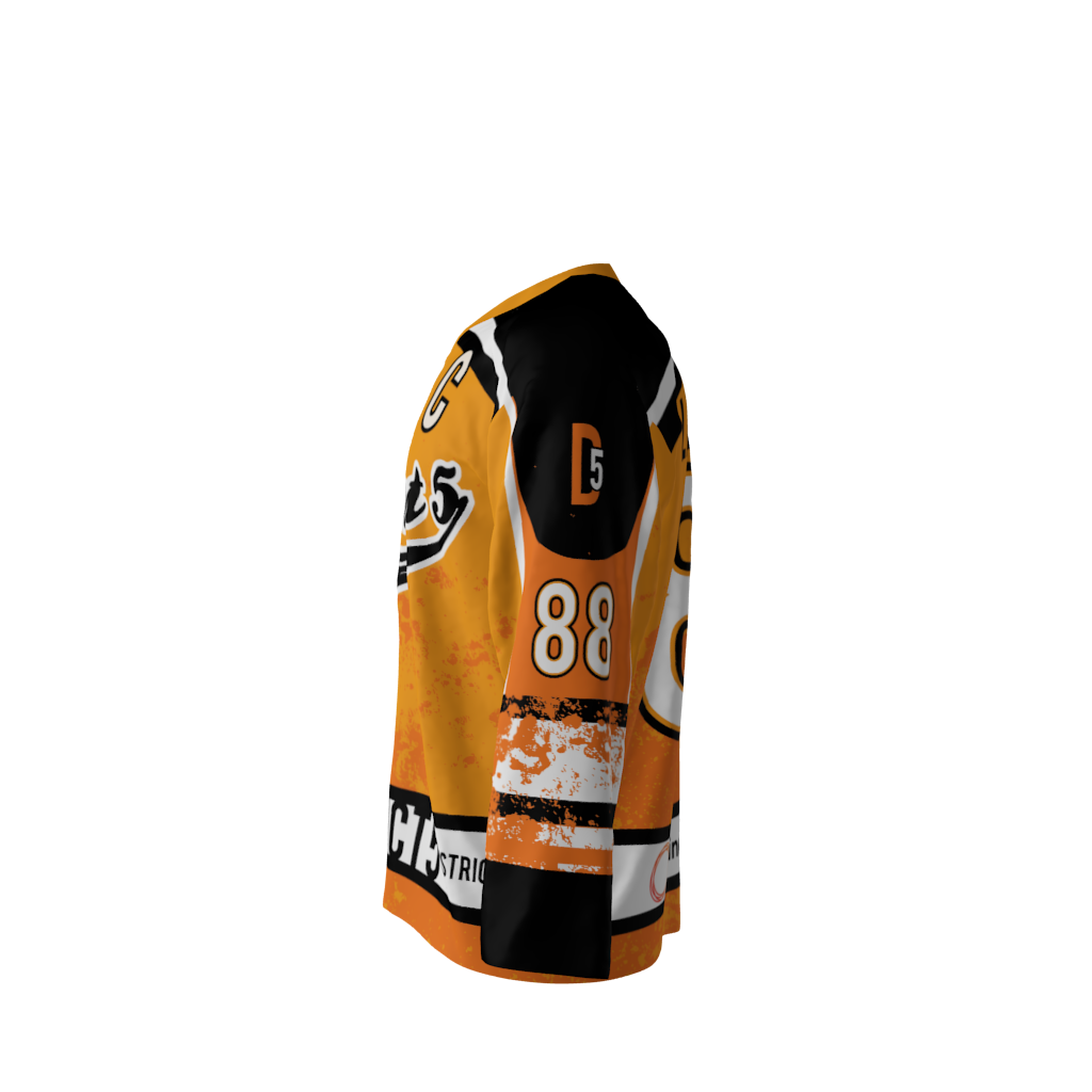 Ogline District 5 Orange Hockey Jersey - Image 2