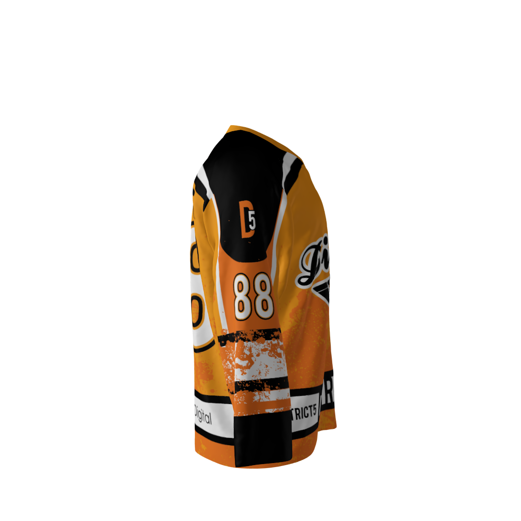 Ogline District 5 Orange Hockey Jersey - Image 4