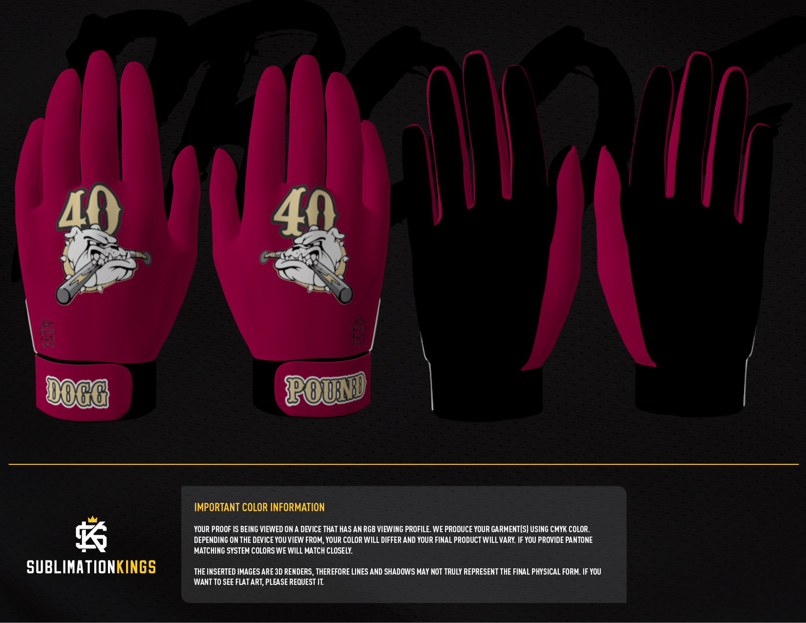 Booth Maroon Batting Gloves