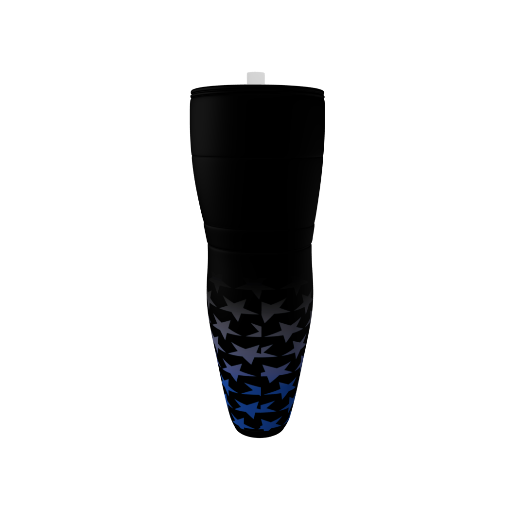 USA Stars Black Ice Hockey Socks - Image 2