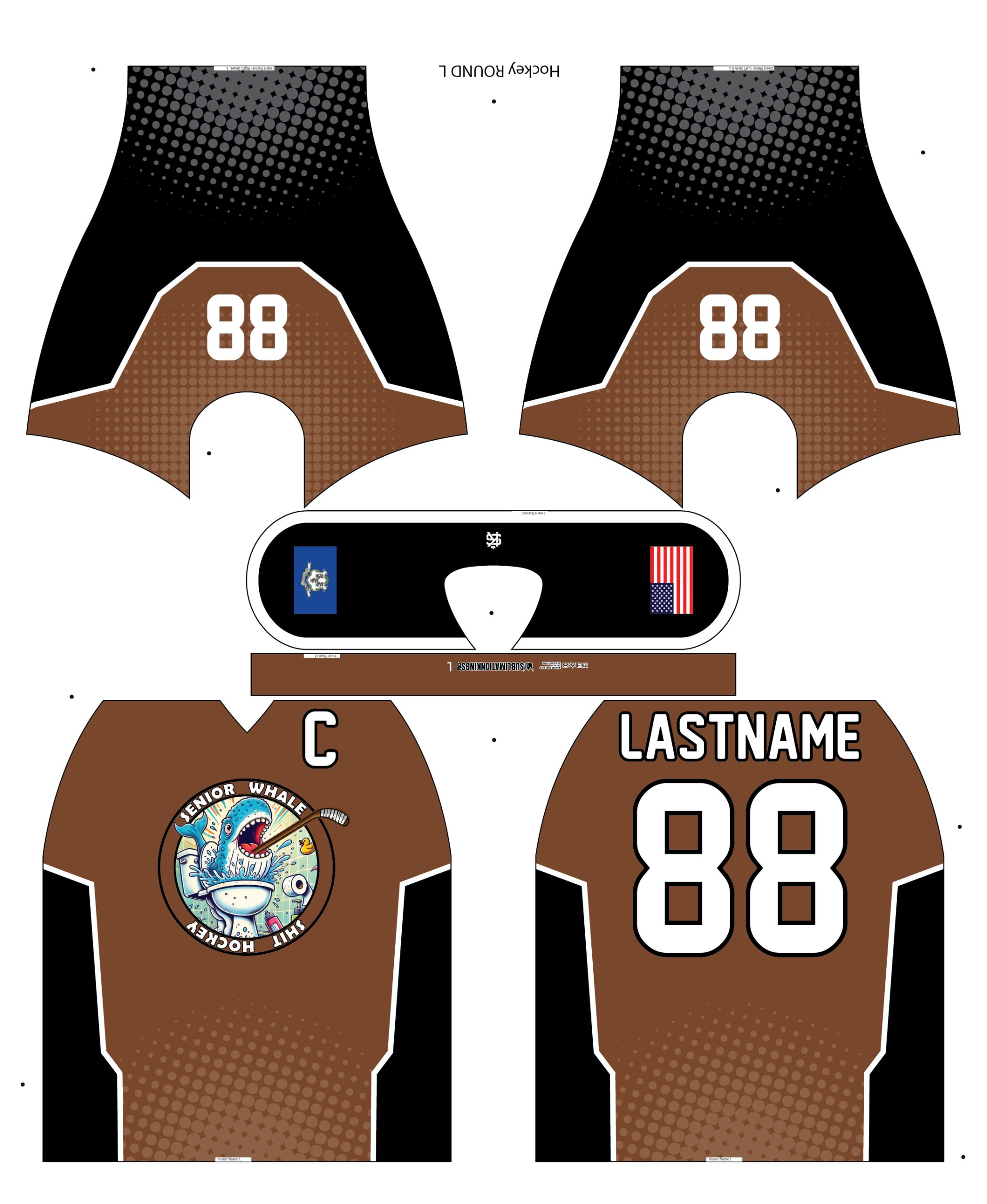 Senior Whale Shit Hockey Jersey