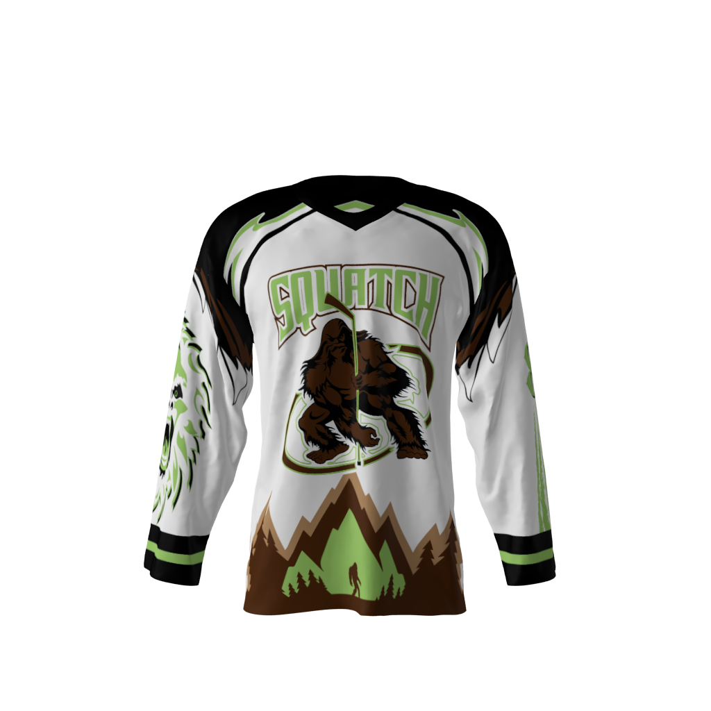Squatch White Hockey Jersey