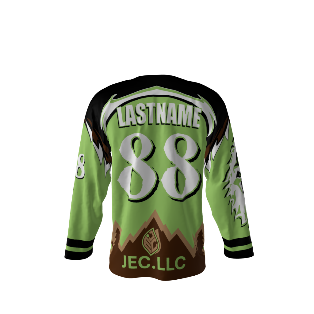 Squatch Green Hockey Jersey - Image 3