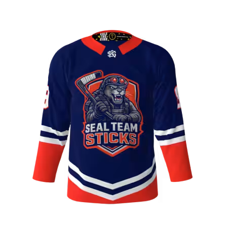 Seal Team Sticks Blue Hockey Jersey