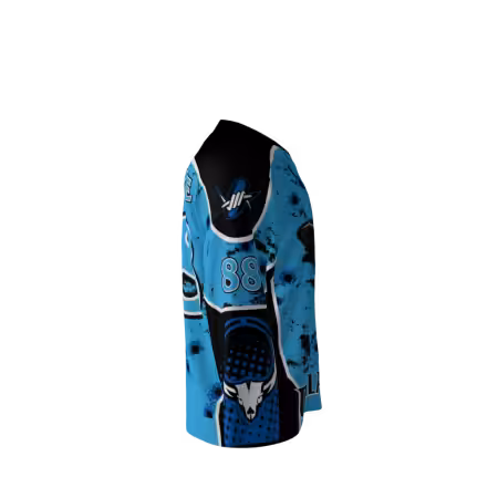 Outlaws Blue Hockey Jersey - Image 4