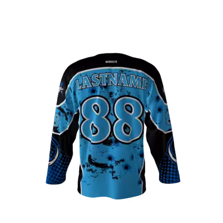 Alternative view of Outlaws Blue Hockey Jersey