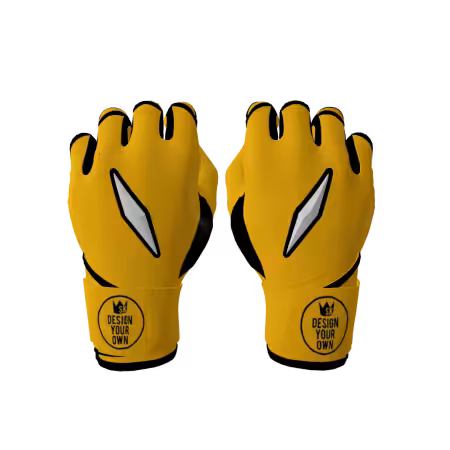 Custom long cuff batting gloves with wrap-around wrist straps
