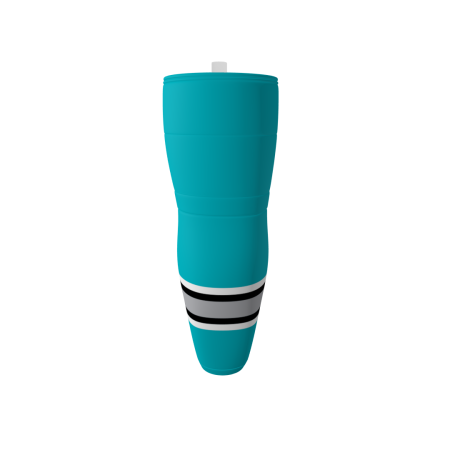 Sharks With Frickin' Laser Beams Attached To Their Heads Teal Ice Hockey Socks - Image 2
