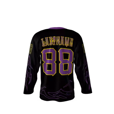 Kraken Black Hockey Jersey - Image 2