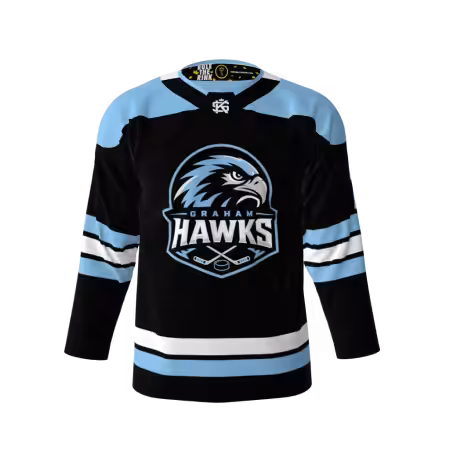 Graham Hawks Black Hockey Jersey