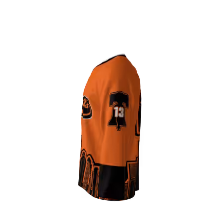 Waynes Warriors Orange Hockey Jersey - Image 3