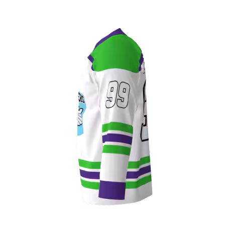 Space Rangers White Hockey Jersey - Image 3