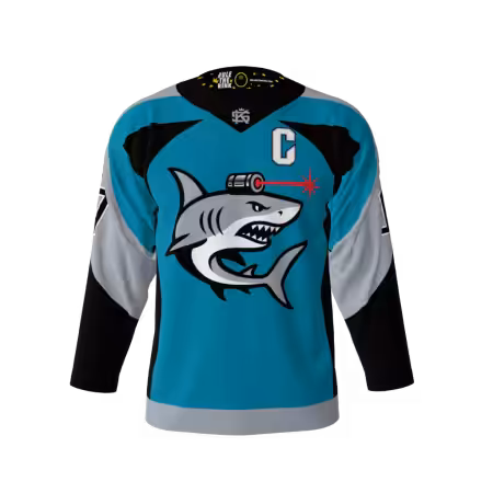 Sharks With Frickin’ Laser Beams Attached To Their Heads custom hockey jersey