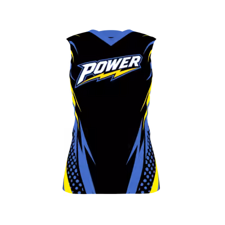 Power Women's Volleyball Jersey - Back and Power Women's Volleyball Jersey