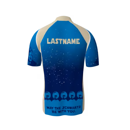 Spaceballs cycling jersey back view with three rear pockets