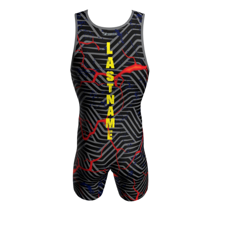 Alternative view of Lone Wolf Wrestling Singlet