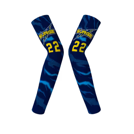Surge volleyball arm sleeves with custom player number
